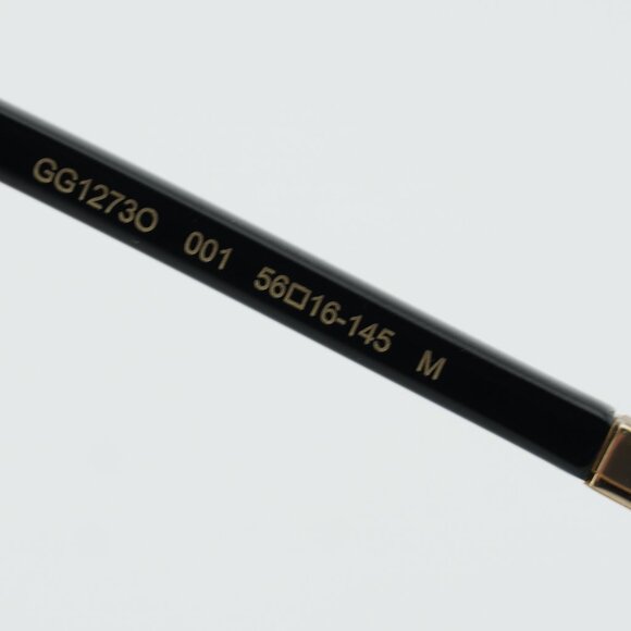 Gucci GG1273O 001 Eyeglasses Black/Gold 56mm Rectangle Frame - Picture 6 of 12